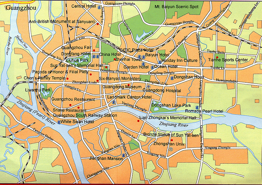 guangzhoumap city center map